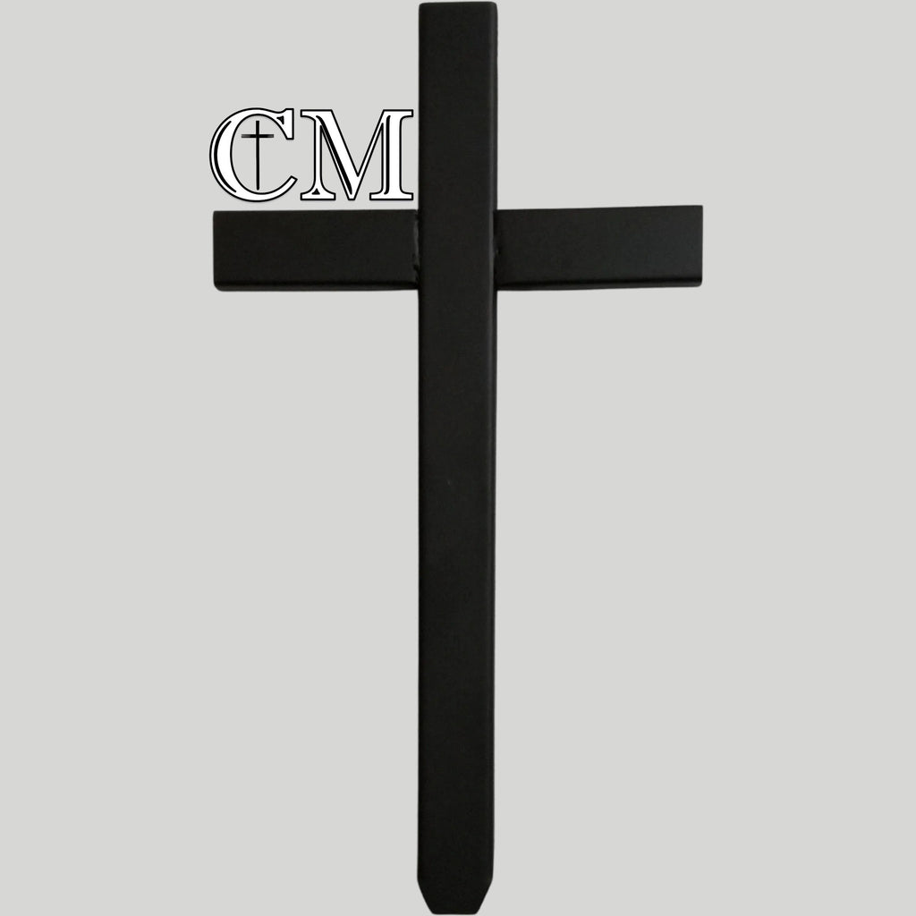 18 inch STEEL BLACK Baby Cross DISPLAY MODEL, infant grave cross,18 inch cross, cross 558