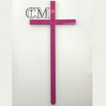 46 inch STEEL Pink roadside cross, roadway cross, accident site marker, roadside memorial cross #785