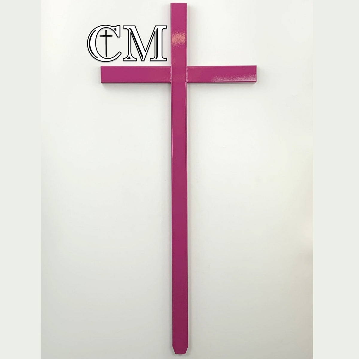 46 inch STEEL Pink roadside cross, roadway cross, accident site marker, roadside memorial cross #785