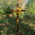 46 inch STEEL Brown Roadside Cross Display Model, memorial cross, cross 802