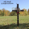 30 inch STEEL Copper graveside cross, personalized memorial cross, cross #476