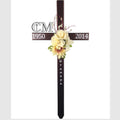 30 inch STEEL Copper graveside cross, personalized memorial cross, cross #725