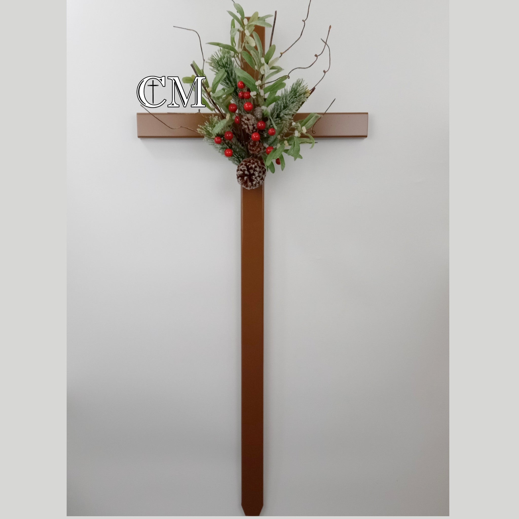 46 inch STEEL Brown Roadside Cross Display Model, memorial cross, cross 663