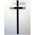 46 inch STEEL Black roadside cross, cross #671