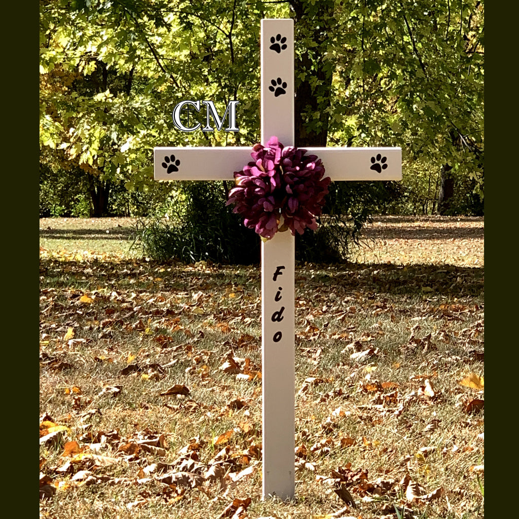 30 inch STEEL Pet Cross Personalized, #112