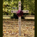 30 inch STEEL Pet Cross Personalized, #112