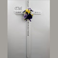 46 inch Steel Roadside Cross with Flowers, Multiple Colors Available, cross # 721